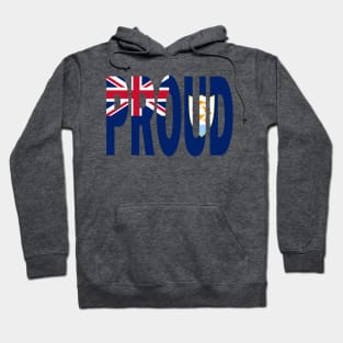 Anguilla Flag Design in The Word Proud - BVI - Soca Mode Hoodie